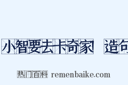 小智要去卡奇家!造句是什么意思的图片